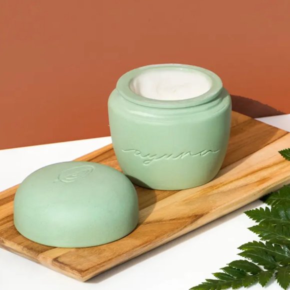 Ayuna Skincare Terra Green Ceramic Vessel - (Empty Jar) - Picture 1 of 5